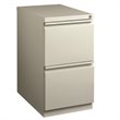Home Square Pedestal 2 Drawer Filing Cabinet Set in Gray (Set of 2)