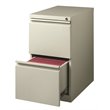 Home Square Pedestal 2 Drawer Filing Cabinet Set in Gray (Set of 2)