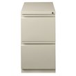 Home Square Pedestal 2 Drawer Filing Cabinet Set in Gray (Set of 2)