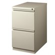 Home Square Pedestal 2 Drawer Filing Cabinet Set in Gray (Set of 2)