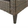 Home Square 2 Piece Outdoor Wicker High Back Loveseat Set in Beige