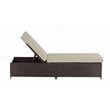 Home Square 2 Piece Wicker Patio Storage Chaise Lounge Set in Brown