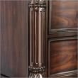 Jordan Transitional Wood and Marble Top Nightstand in Brown Cherry Set of 2