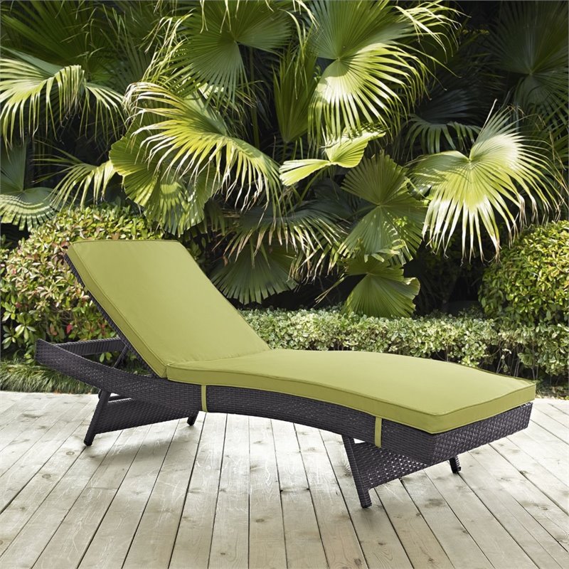 Home Square 2 Piece Adjustable Patio Chaise Lounge Set in Peridot