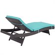 Home Square 2 Piece Adjustable Patio Chaise Lounge Set in Turquoise