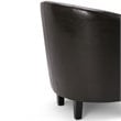 Home Square 2 Piece Contemporary Faux Leather Tub Chair Set in Dark Brown