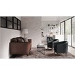 Home Square 2 Piece Contemporary Faux Leather Tub Chair Set in Black