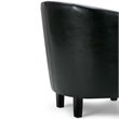 Home Square 2 Piece Contemporary Faux Leather Tub Chair Set in Black