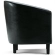Home Square 2 Piece Contemporary Faux Leather Tub Chair Set in Black
