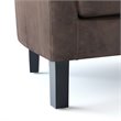 Home Square 2 Piece Contemporary Faux Leather Tub Chair Set in Distressed Brown