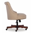 Home Square 2 Piece Sinclair Wood Upholstered Office Chair Set in Beige