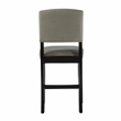 Home Square 2 Piece Faux Leather Upholstered Wood Counter Stool Set in Dove Gray