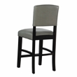 Home Square 2 Piece Faux Leather Upholstered Wood Counter Stool Set in Dove Gray