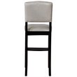 Home Square 2 Piece Faux Leather Upholstered Wood Bar Stool Set in Dove Gray