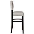 Home Square 2 Piece Faux Leather Upholstered Wood Bar Stool Set in Dove Gray