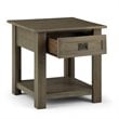 Home Square 2 Piece Wood End Table Set in Distressed Gray