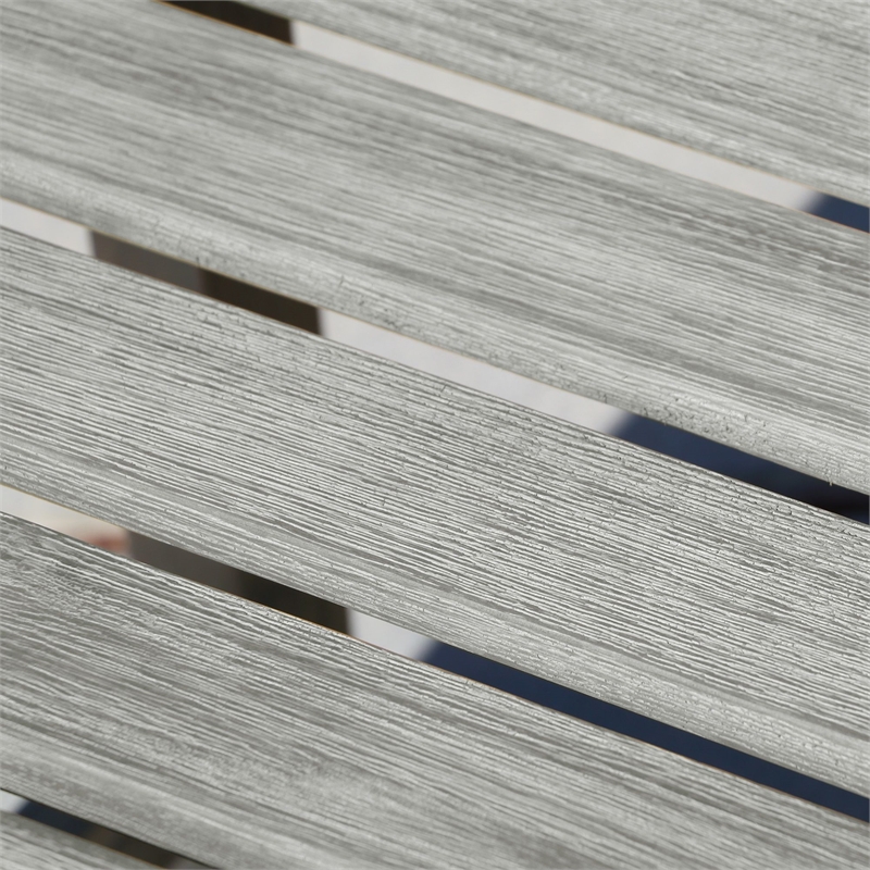 Home Square 2 Piece Acacia Hardwood Outdoor Bench Set in Gray