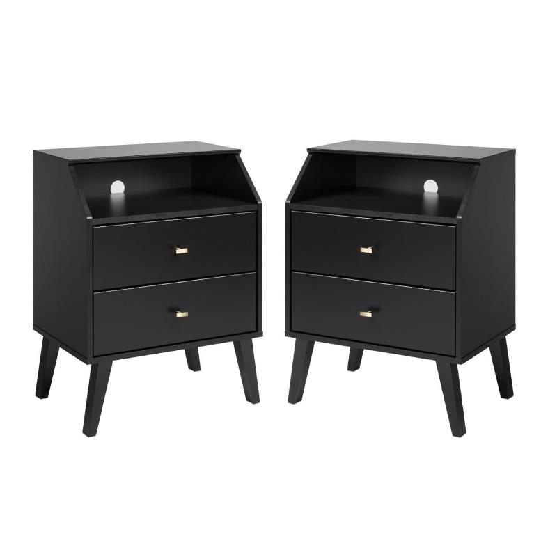 Black Night Stands, Black Nightstands, Night Stand in Ebony