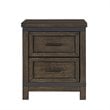 Home Square 2 Drawer Wood Night Stand Set in Brown (Set of 2)