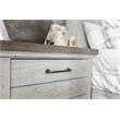 Home Square Two Drawer Wood Nightstand Set in Rustic Ivory (Set of 2)