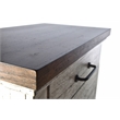 Home Square Two Drawer Wood Nightstand Set in Rustic Ivory (Set of 2)