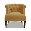 Home Square 2 Piece Tufted Upholstered Fabric Accent Chair Set in Gold