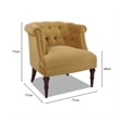 Home Square 2 Piece Tufted Upholstered Fabric Accent Chair Set in Gold