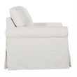 Home Square 2 Piece Slip Cover Fabric Accent Chair Set in Ivory Beige