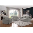 Home Square 2 Piece Slip Cover Fabric Accent Chair Set in Fog Gray