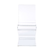 Home Square 2 Piece Modern Acrylic Z-Chair Set in Clear