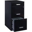 Home Square 3 Drawer Metal Filing Cabinet Set in Black (Set of 2)
