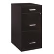 Home Square 3 Drawer Metal Filing Cabinet Set in Black (Set of 2)