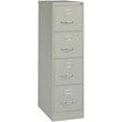 Home Square 4 Drawer Metal Vertical Filing Cabinet Set in Light Gray (Set of 2)