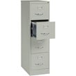 Home Square 4 Drawer Metal Vertical Filing Cabinet Set in Light Gray (Set of 2)