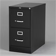 Home Square 2 Drawer Vertical Metal Filing Cabinet Set in Black (Set of 2)