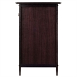 Home Square 2 Piece Wood Nightstand Set with Cabinet and Drawer in Espresso