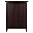 Home Square 2 Piece Wood Nightstand Set with Cabinet and Drawer in Espresso