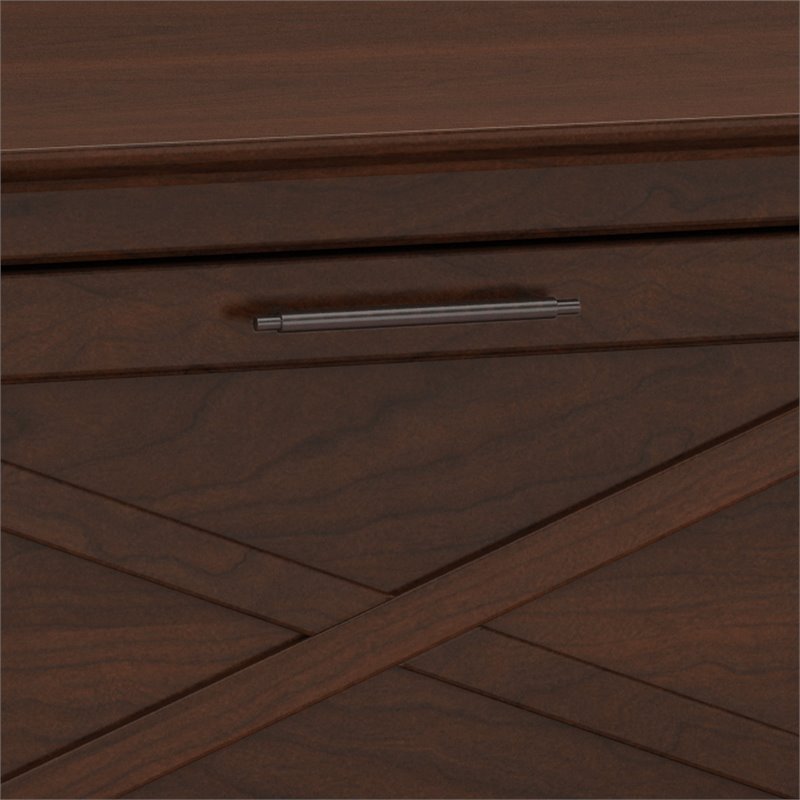 Home Square 2 Drawer Wood Filing Cabinet Set in Bing Cherry (Set of 2)