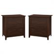 Home Square 2 Drawer Wood Filing Cabinet Set in Bing Cherry (Set of 2)