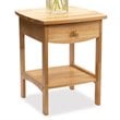 Home Square 2 Piece Wood End Table/Nightstand Set in Natural