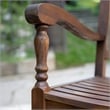 Home Square 2 Piece Wood Patio Rocking Chair Set in Dark Brown