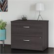 Home Square 2 Drawer Lateral Wood Filing Cabinet Set in Storm Gray (Set of 2)
