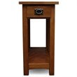 Home Square Mission Solid Ash Wood End Table in Medium Oak (Set of 2)
