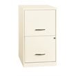 Home Square 2 Drawer Metal Filing Cabinet Set in Pearl White (Set of 2)