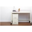 Home Square 2 Drawer Metal Filing Cabinet Set in Pearl White (Set of 2)