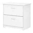 Home Square 2 Drawer Lateral Wood Filing Cabinet Set in White (Set of 2)
