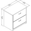 Home Square 2 Drawer Lateral Wood Filing Cabinet Set in White (Set of 2)