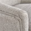 Home Square 2 Piece Swivel Linen Office Chair Set in Light Gray