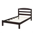 Home Square 2 Piece Solid Wood Twin Bed Set in Espresso