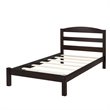 Home Square 2 Piece Solid Wood Twin Bed Set in Espresso